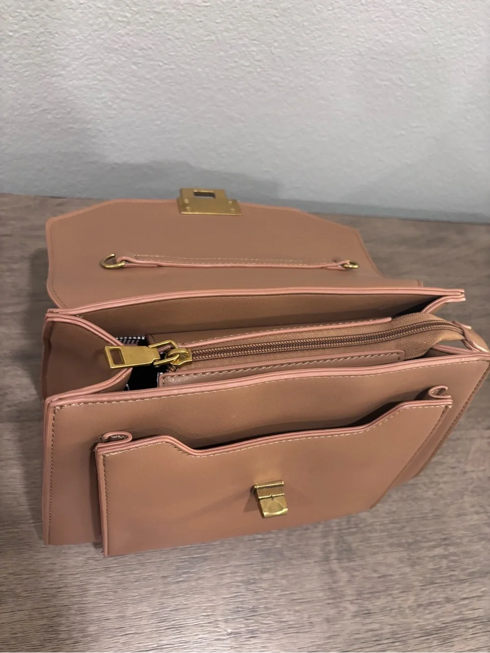 Tan/ Cognac Vegan Leather Top-Handle Women's Satchel